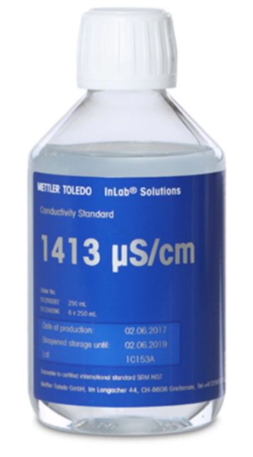 Konduktivitetsstandard, Mettler-Toledo, 1413 µS/cm, 250 mL, 6 st.