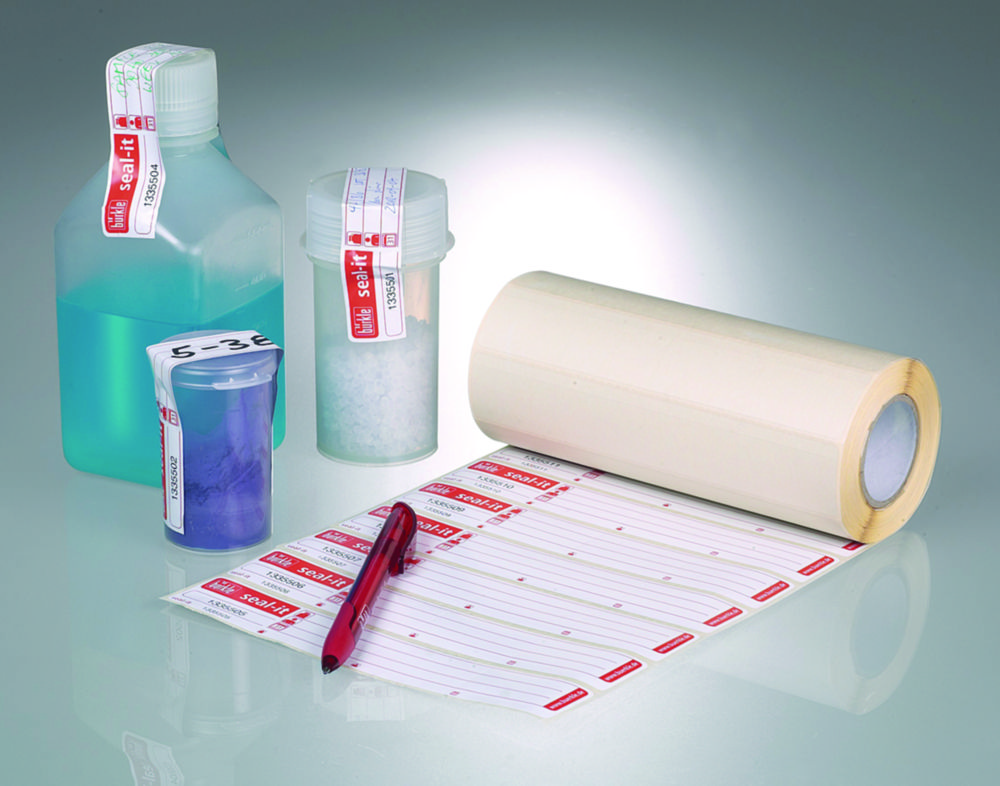 Seal-it labels, röda /neutrala, rulle med 500 st.