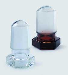 Glaspropp, hexagonal, NS 34/35, brun