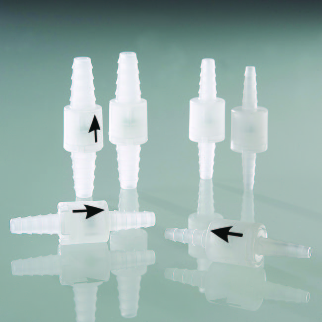 [7635906] Non-return valves, PP, black arrow