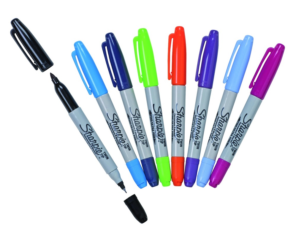 Permanent märkpenna Sharpie® m/dubbelspets, 8 st.