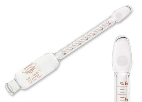 Mjölkbutyrometer, 0-7%, original kalibrerad