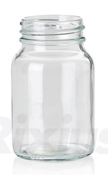 Flaska, sodaglas, vid hals, DIN 55, klar, 500 ml