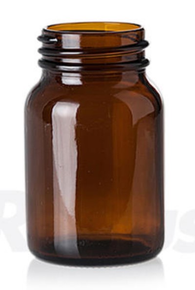 Flaska sodaglas, vid hals, DIN 68, brun, 1000 ml