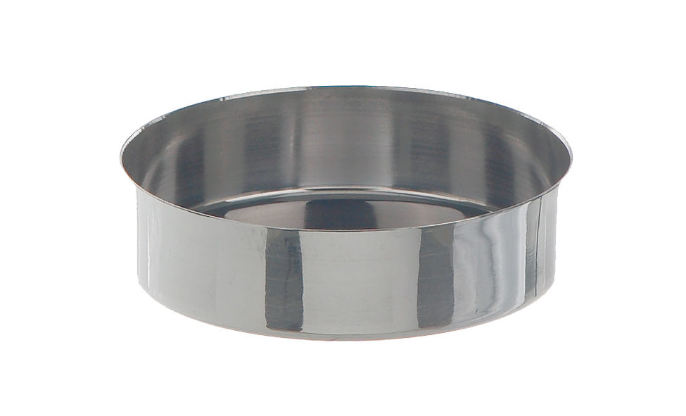 Avdunstningsskål, låg form,18/8 stål, Ø60x20 mm
