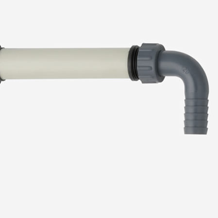 Utloppsrör, PP, till fatpump GLP25, längd 25 cm