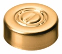 Crimp-lock, LLG, N 20, alu med center tear-off, guld, butyl/PTFE 50 A, Pharma-Fix