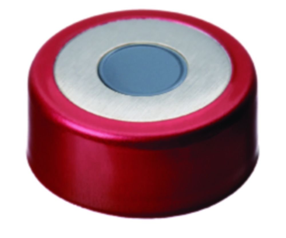 Crimp-lock, LLG, N 20, magnetisk bi-metall m. hål, röd/silver, butyl/PTFE 50 A