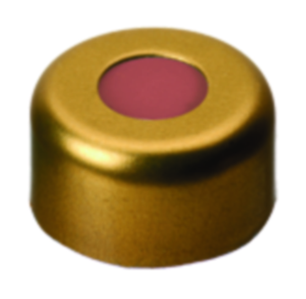 Crimp-lock, LLG, N 11, alu m. hål, guld, butyl/PTFE 45 A
