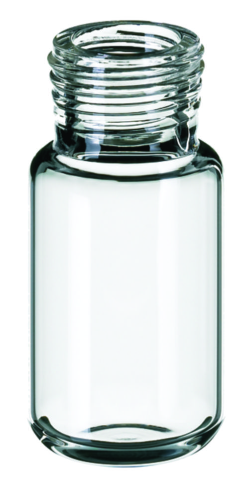 Headspace vialer m. gänga, LLG, N 18 precision, rund botten, 10 mL, klar