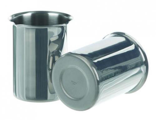Bägare 100 ml, 18/10 stål med pip