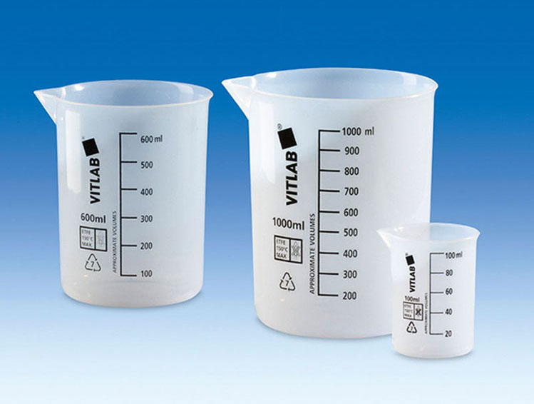 Bägare, ETFE, 400 ml, l/f, graderad