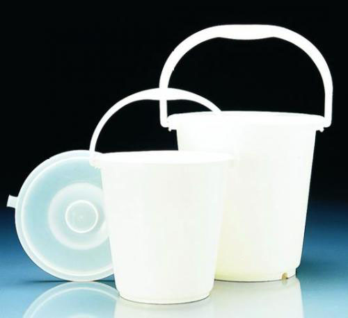 [9040006] Hink, PE-HD, vit, med handtag, grad., 5 liter
