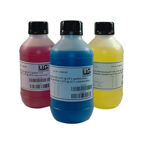 Buffert, teknisk, LLG, pH 7,00 ±0,01, 25°C, gul, 1000 mL
