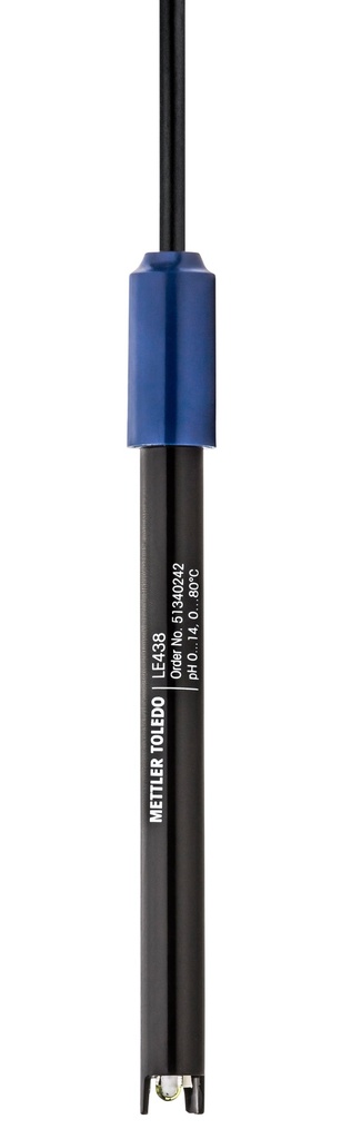 pH-elektrod, Mettler-Toledo LE438, plast, gel, NTC, BNC/RCA 1 m