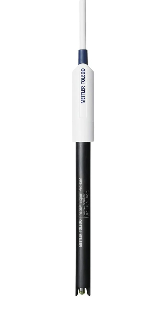 pH-elektrod, Mettler-Toledo InLab Expert Pro-ISM, plast, gel, NTC, BNC/RCA 1,2 m
