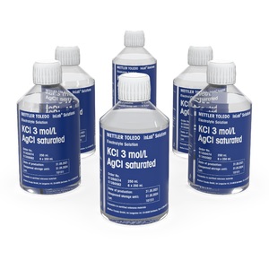 Elektrolyt, Mettler-Toledo, KCl, 3M, AgCl-mättad, 250 mL, 6 st.