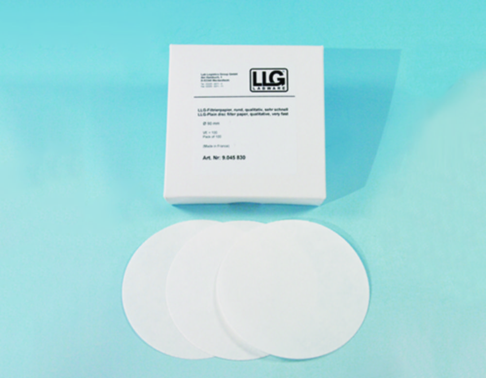 Rundfilter, LLG, kvalitativt, mycket snabbt, Ø110 mm, 15-20 µm, 100 st.
