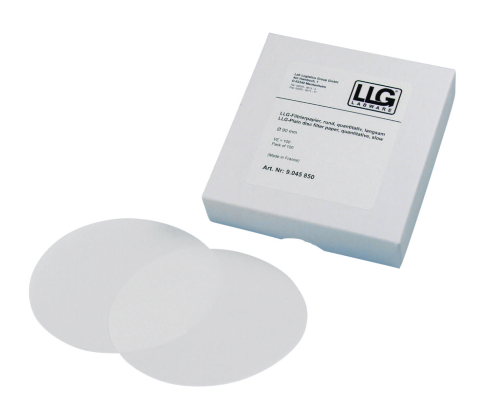 Rundfilter, LLG, kvantitativt, långsamt, Ø150 mm, 2-3 µm, 100 st.