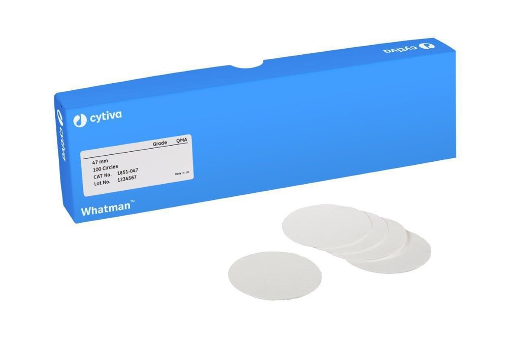 Rundfilter, kvarts, Whatman, Grade QM-A, Ø37 mm, 0,3 µm, 100 st.