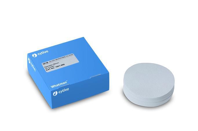 Rundfilter, glasfiber, Whatman, Grade GF/B, Ø47 mm, 1,0 µm, 100 st.