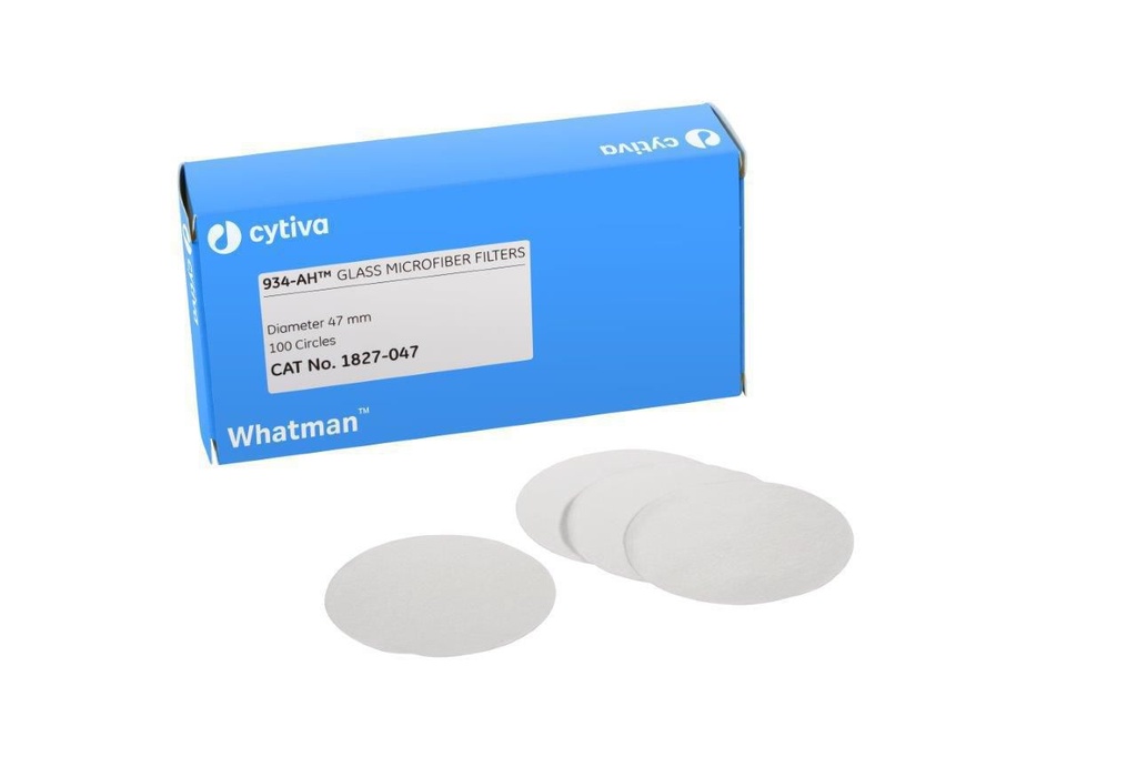 Rundfilter, glasfiber, Whatman, Grade 934-AH, Ø125 mm, 1,5 µm, 100 st.