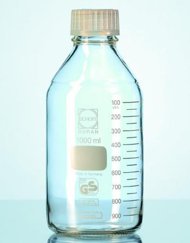 [9072158] BlueCap flaska, Premium , vitt PP lock, 1000 ml