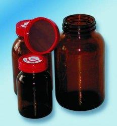 Flaska med vid hals, brun med lock, Ø55 mm, 500 ml