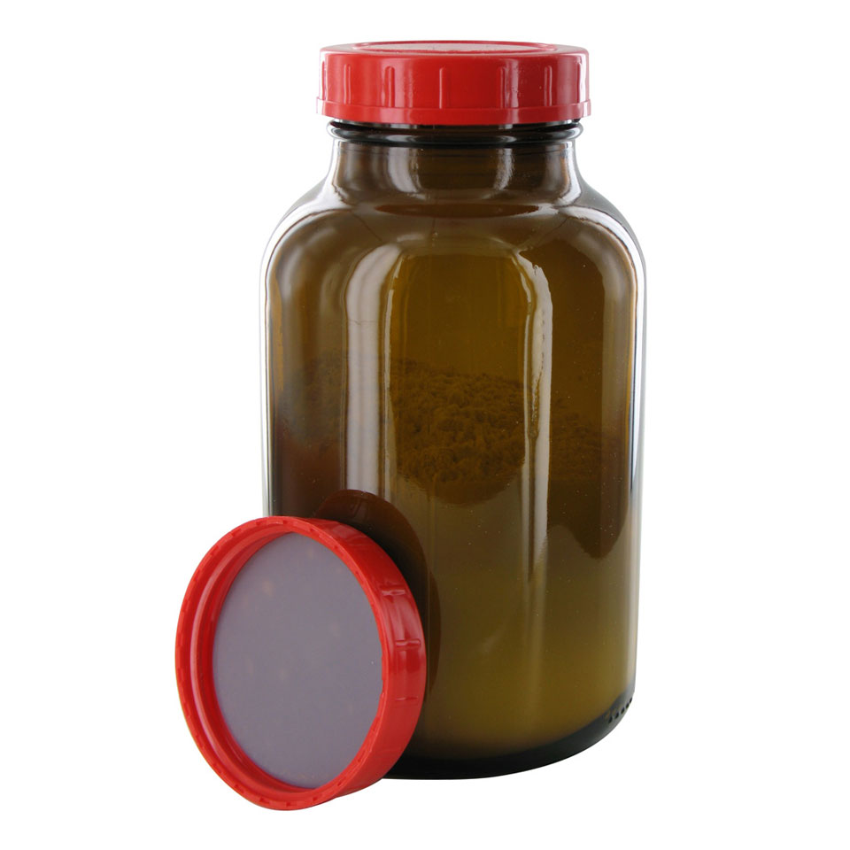 [9072327] Flaska med vid hals, brun med lock, Ø68mm, 1000 ml