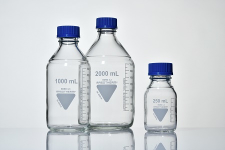 BlueCap flaska med blått GL45 lock, 5000 ml