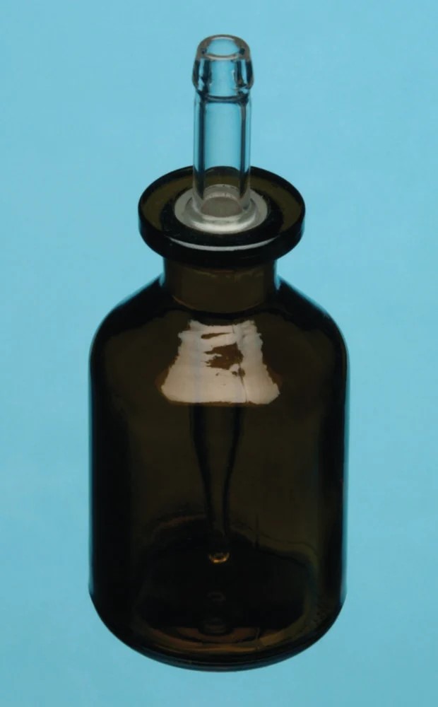 Droppflaska 50 ml, brun, NS, boro 3.3