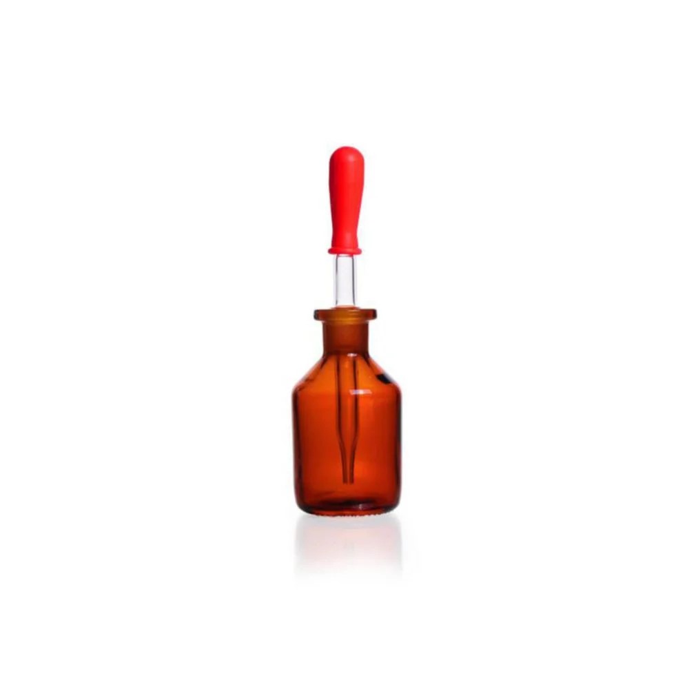 Dropping bottles,amber glass,cap. 50 ml