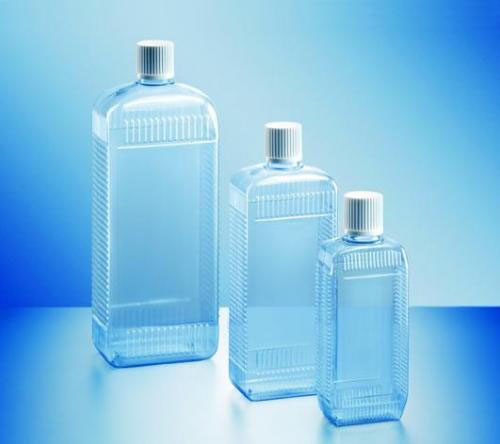 Flaska, fyrkantig, PVC, smal hals, 250 ml