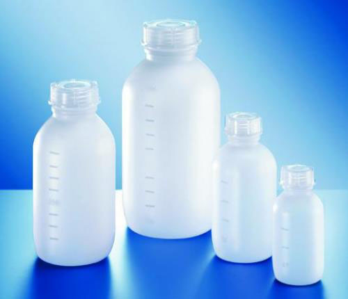 HD-PE flaska med medium hals, m/lock, 250 ml