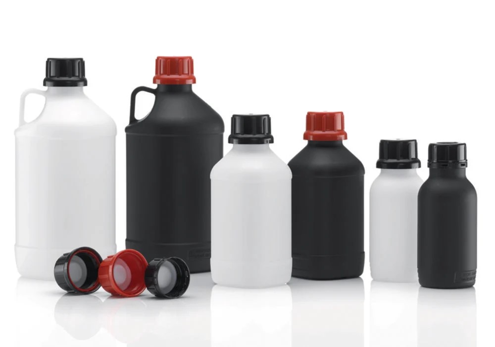PE-HD flaska med smal hals, serie 308, 500 ml