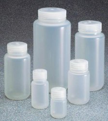 Flaska 250 ml, bred hals, PP, med skruvlock