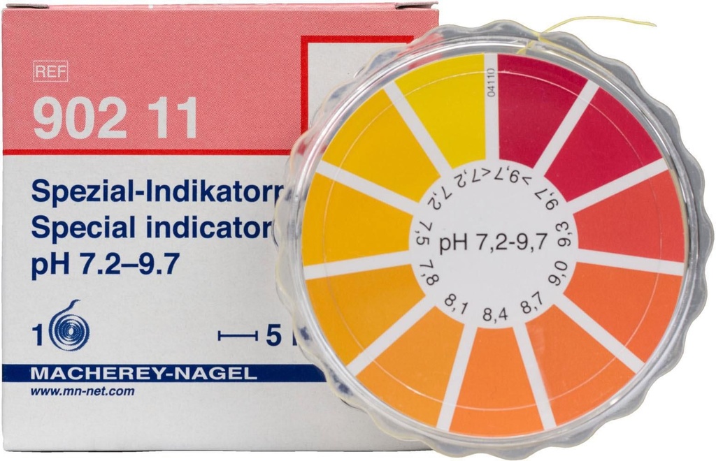 pH-indikatorpapper, Macherey-Nagel Special, refill, pH 7,2 - 9,7, 3 rullar à 5 m