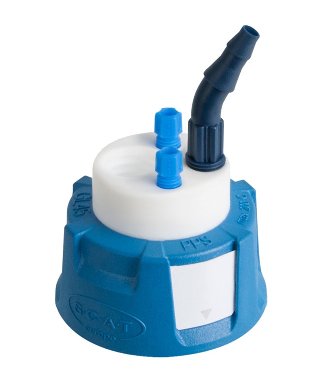 Avfallslock, SCAT Safety Waste Cap V2.0, GL 45, Typ 1, 1 x GL 14 / 2 x kapillär / 1 x muff