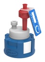 Reservoarlock, SCAT Safety Cap I V2.0, GL 45, 1 x luftventil / 1 x slangkoppling Ø4,76 mm