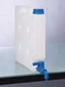Dunk, PP, fyrkantig, smal, med kran, 5 liter