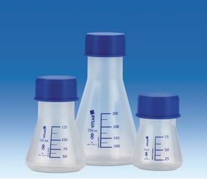 Erlenmeyer flask, Vitlab, PP, 1000 mL, GL45 with screw cap