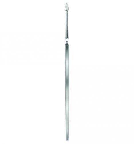 Dissektionsnål, lansett, metallskaft, 140 mm