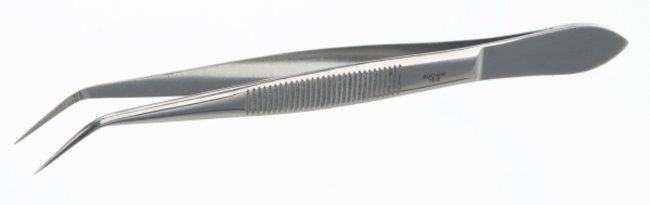 Pincett, spetsig, böjd, 200 mm