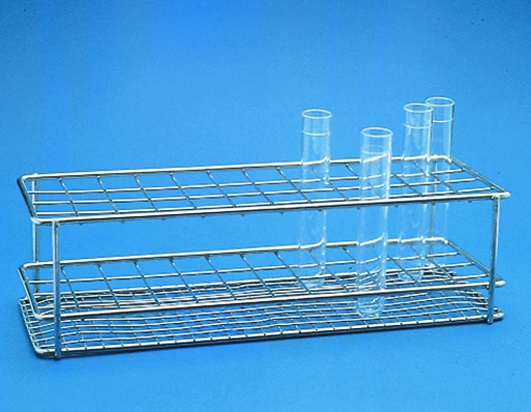 Reagensglasstativ, rostfritt stål, 36(3x12) Ø18 mm