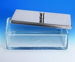 Instrumentlåda, glas, 120x60x40 mm, med lock, SS