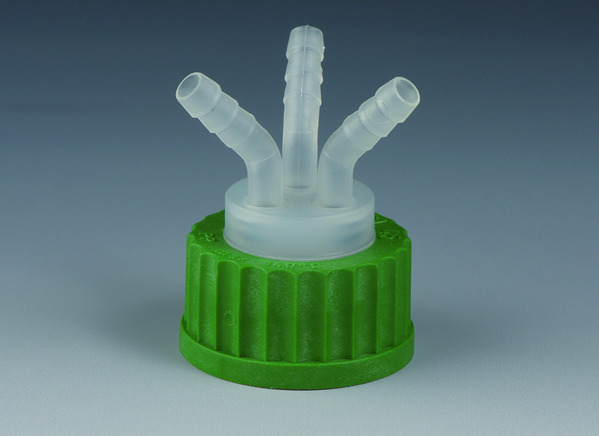 Skruvlock GL45 med slangmuff, PP, 3 x 6-9 mm