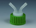 Skruvlock GL45 med slangmuff, PP, 2 x 7-11 mm