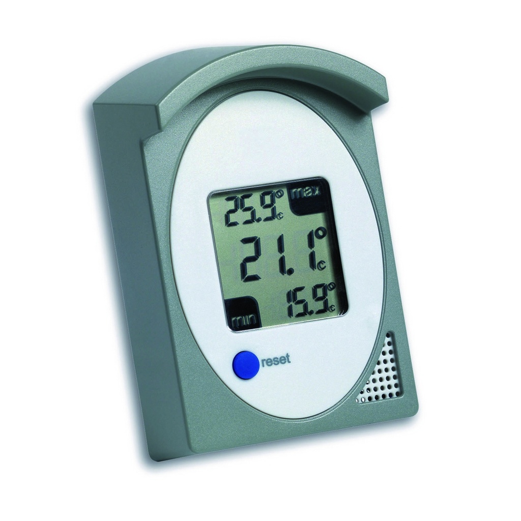 Max/min. digitaltermometer, - 50 - 70°C till vägg