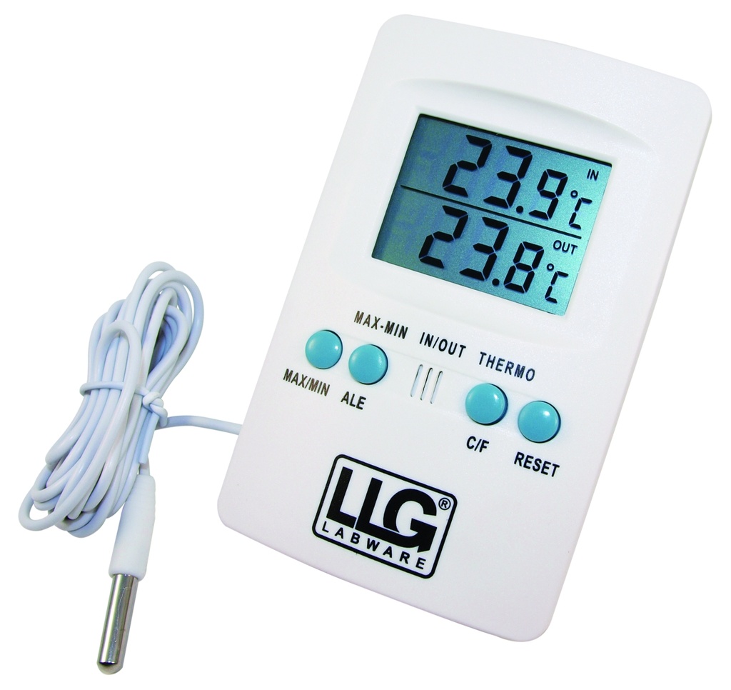 Max/min termometer, LLG, -50 - 70°C,  inne/ute