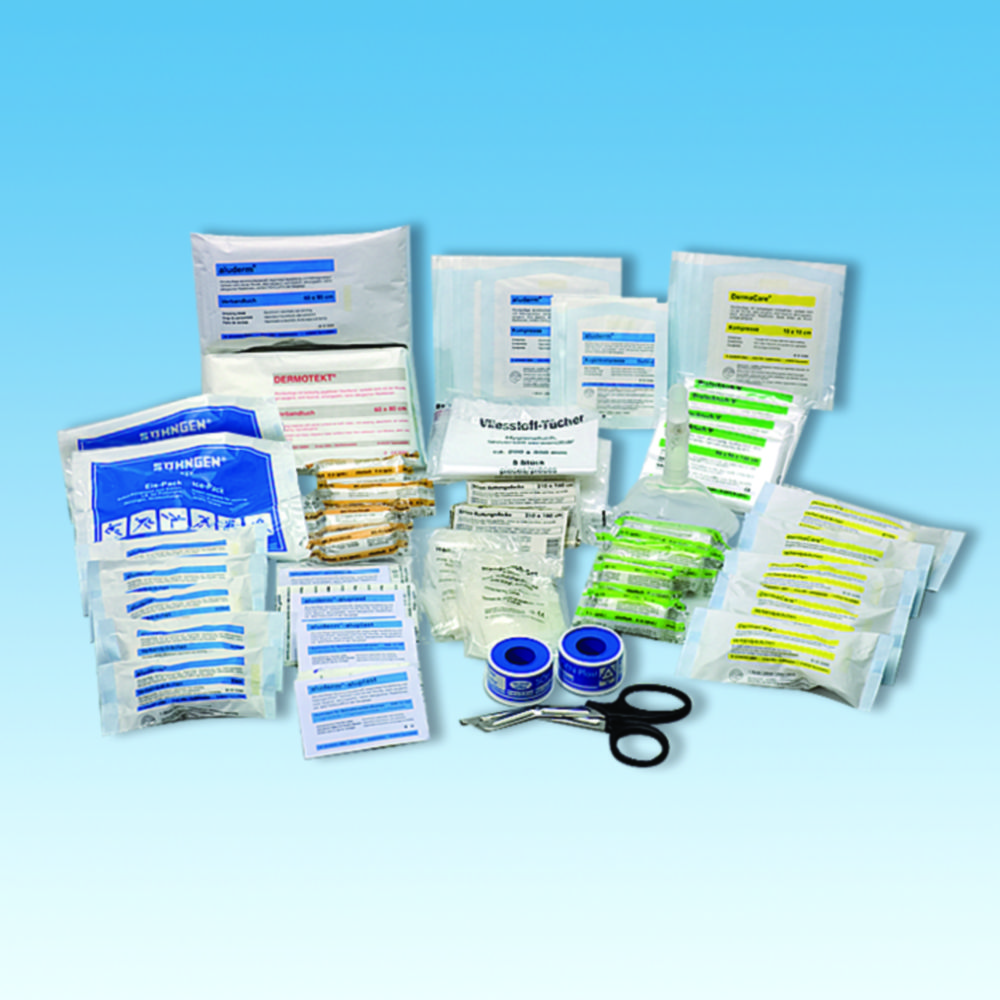Refill till förstahjälpen med 141 delar DIN 13169, W. Söhngen